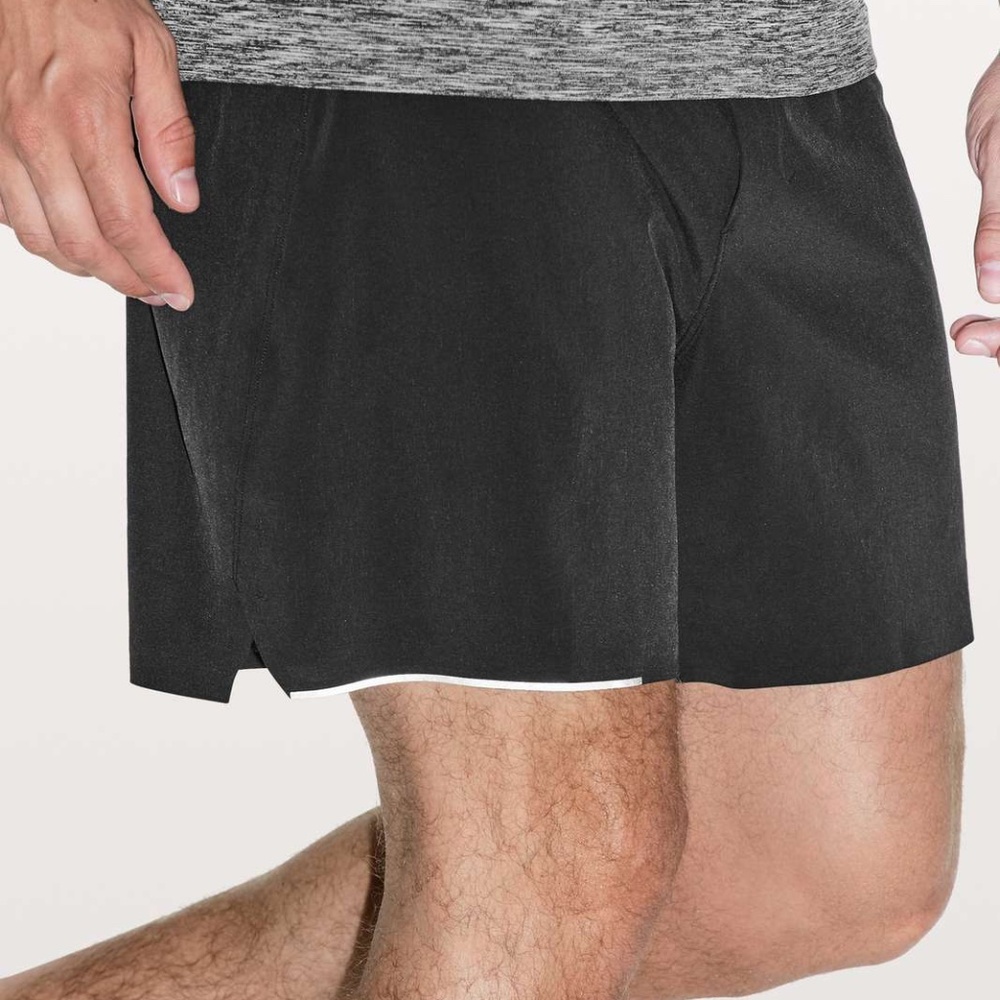 Lululemon Men’s Surge Shorts 6” Lined Size M Black M7A99S - Picture 1 of 7